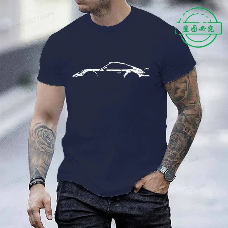

Fun racing printed men's and women's T-shirts,round neck short sleeved T-shirts,basic tops, daily street wear, cotton round neck