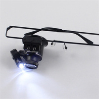 Headband 20X Magnifier Loupe Head Magnifying Glass Lens Jewelry Watch Repair Watchmaker Magnifier With 1 LED Light