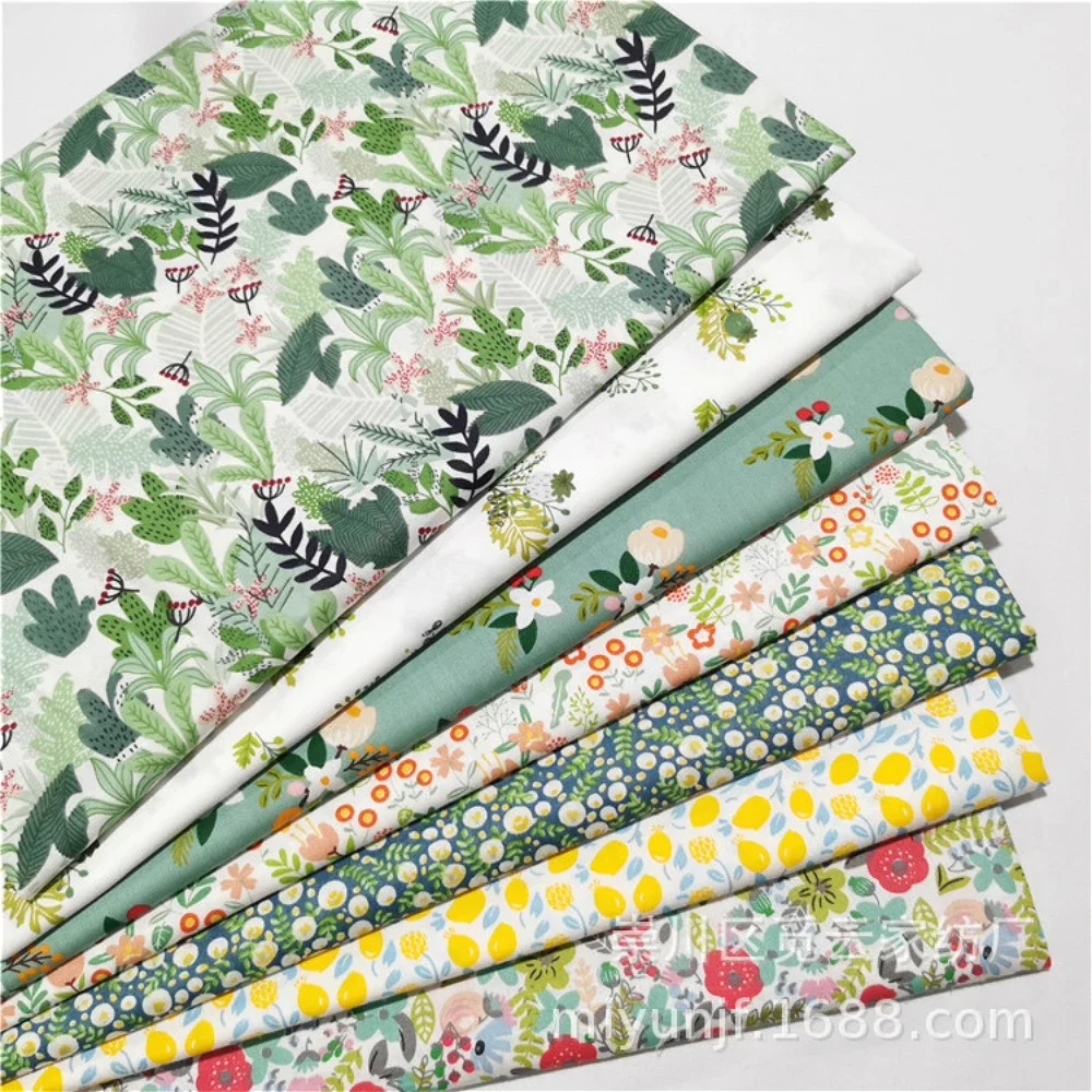 160 x 50 cm, frisches grünes Blatt, floraler Kaktus-Twill, Baumwolle, handgefertigter Nähstoff, Bekleidungsmaterial, Foto-Requisiten, Nähtuch – Detail 17