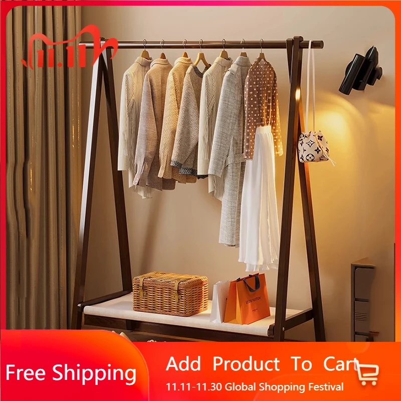 

Wooden Indoor Bag Hange Coat Racks Modern Shoe Dress Corner Shelf Open Coat Racks Display Floor Rail Perchero Trendy Furniture