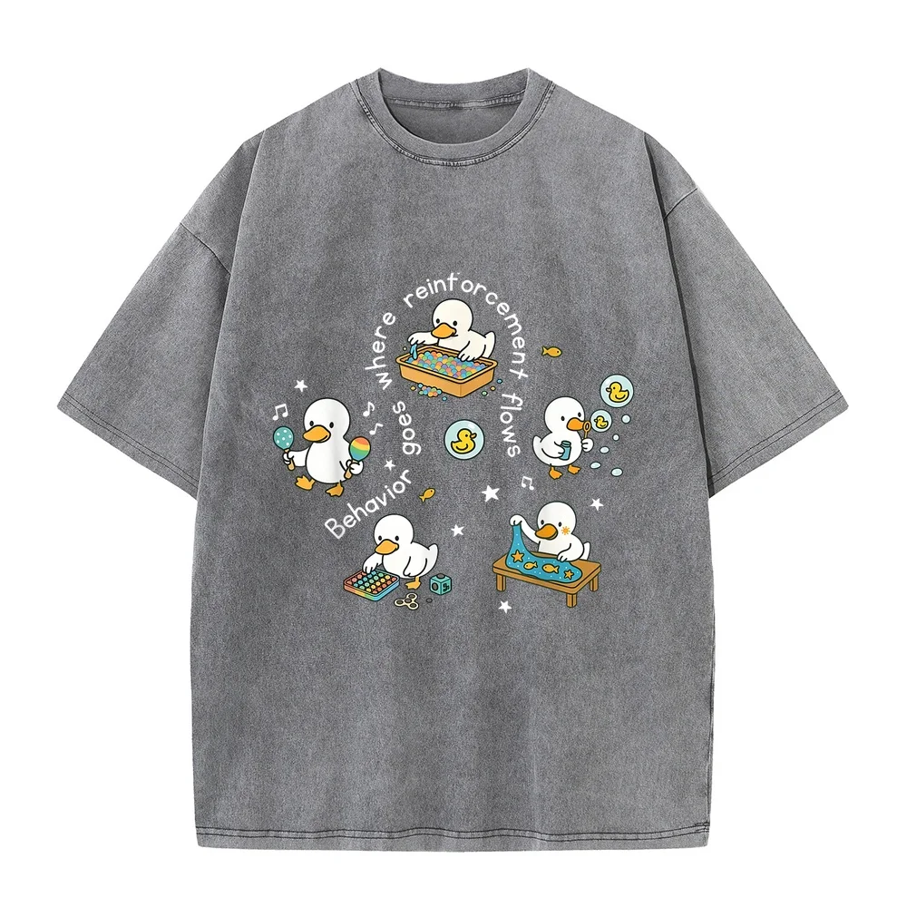 Behavior Analyst Silly Goose RBT ABA Therapy Sped Teacher T-Shirt Japanese Anime Korean Popular Clothes Men Men's Fashion Humor