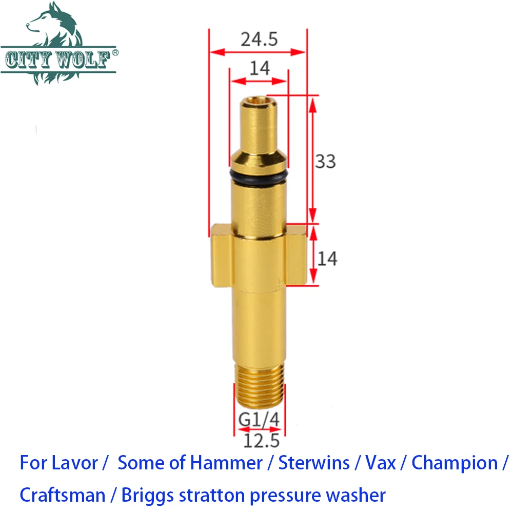 Pressure Washer Gun Lance Bayonet Adapter Snow Foam Lance Adapter High Pressure Car Washer Foam Gun Nozzle Connector for Karcher