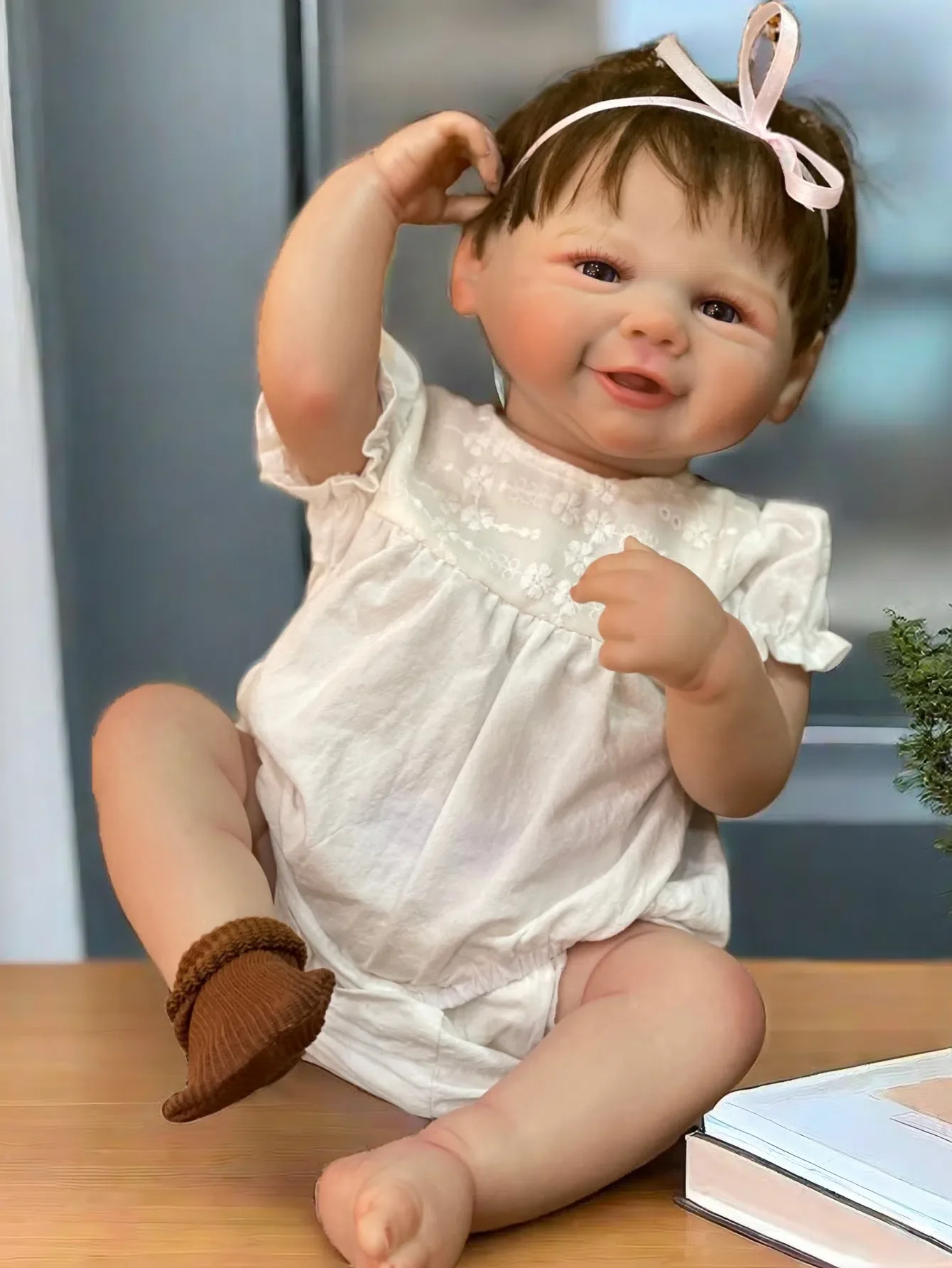 18 Inch Vivienne Handmade Bebe Lifelike Newborn Baby Doll For Children Birthday Gifts Newborn Girl