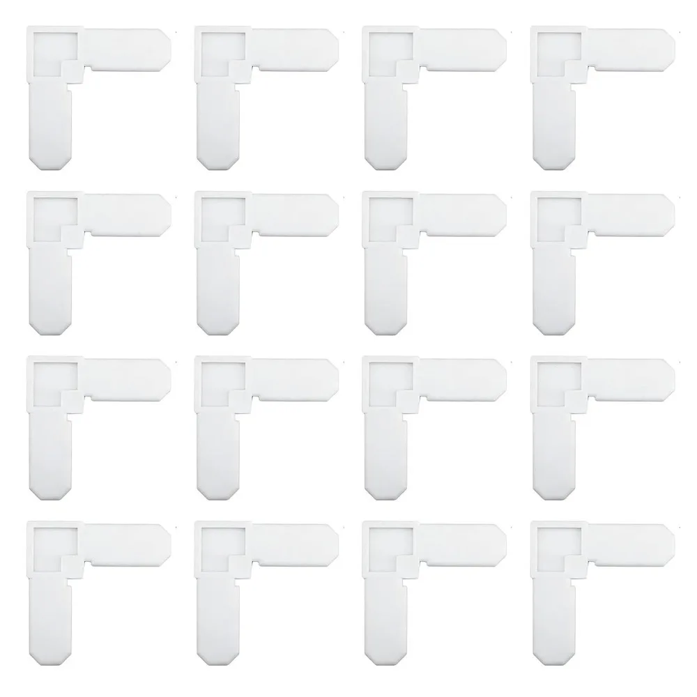 16pcs ABS Screen Frame Corner 90 Degree Angle Plastic Screen Door Corner White 5/16 in x 3/4 in Frame Corner Replacement