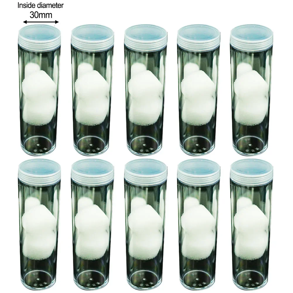 Coin Storage Tube Set with 10 Pieces for 27mm/30mm Offering Safe Protection and Organized Coin Collection Management