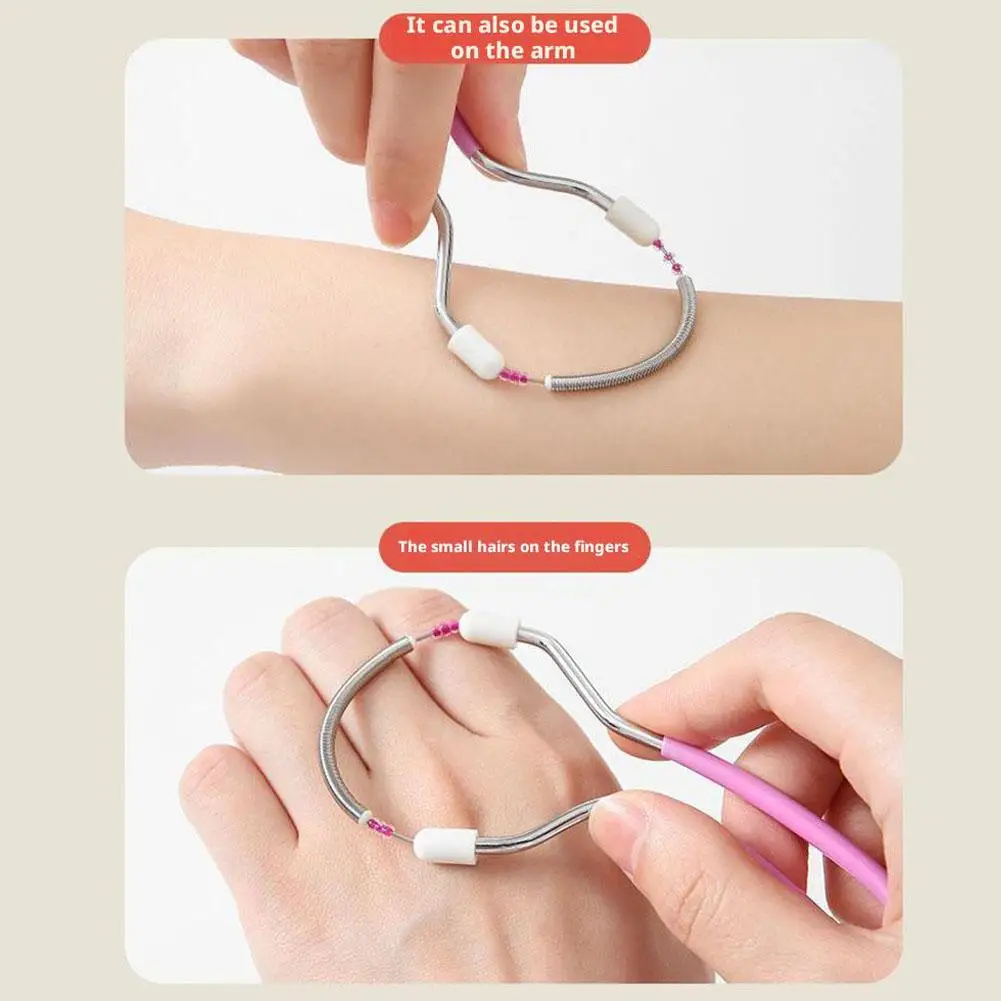 Strumento per epilare i peli del viso Mini strumento per la rimozione dei peli delle mani delle labbra del viso Mantenere la pelle liscia Pulisci le guance Accessorio per la cura del viso