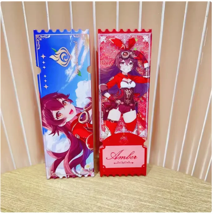 2024 Anime Genshin Impact Vertical Painting Quicksand Mahjong Ticket Stub Xianyun The Knave Arlecchino Chiori Collection Card