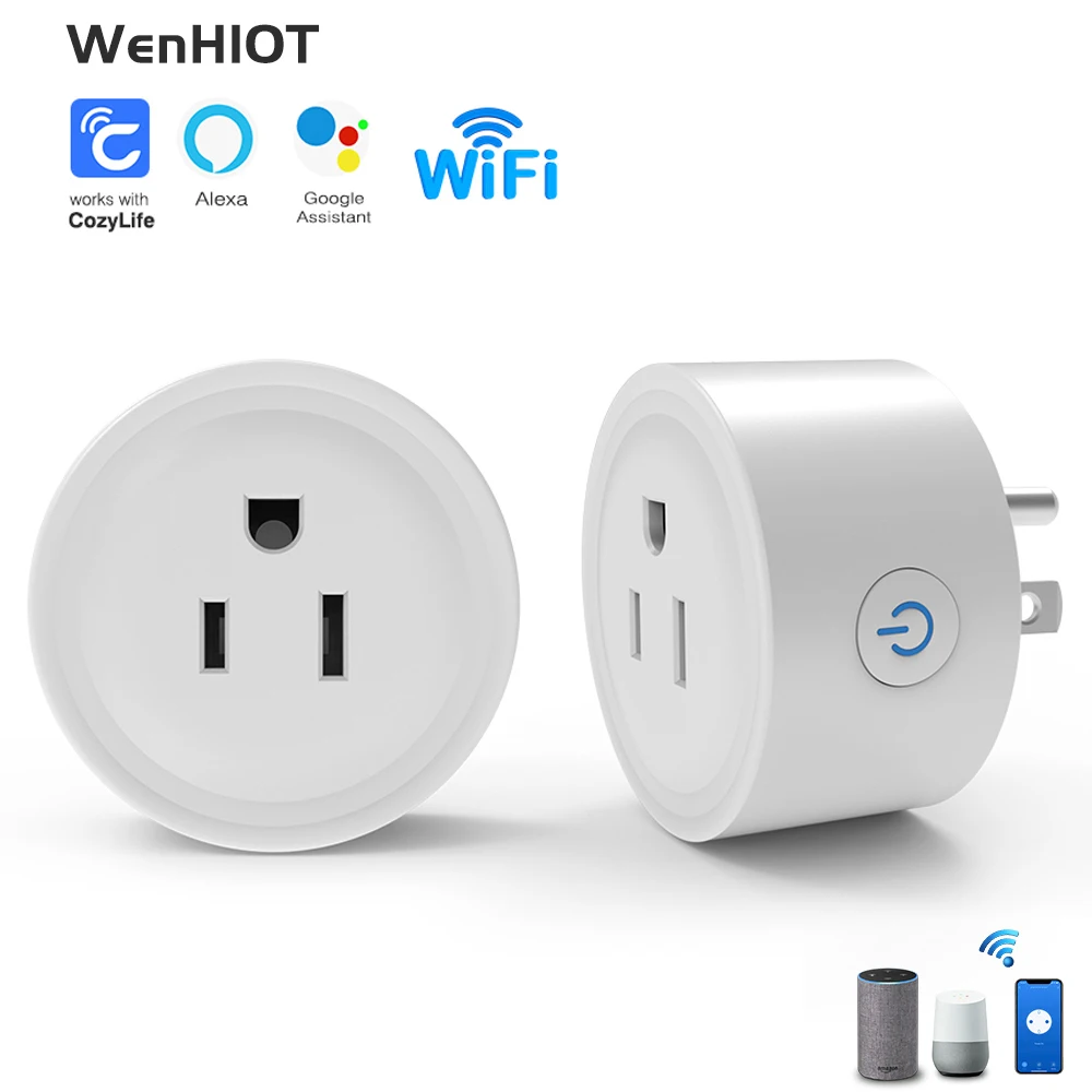 WENHIOT Cozylife Home Smart Socket 10A American Standard Phone Remote Control Timer Support Google Alexa