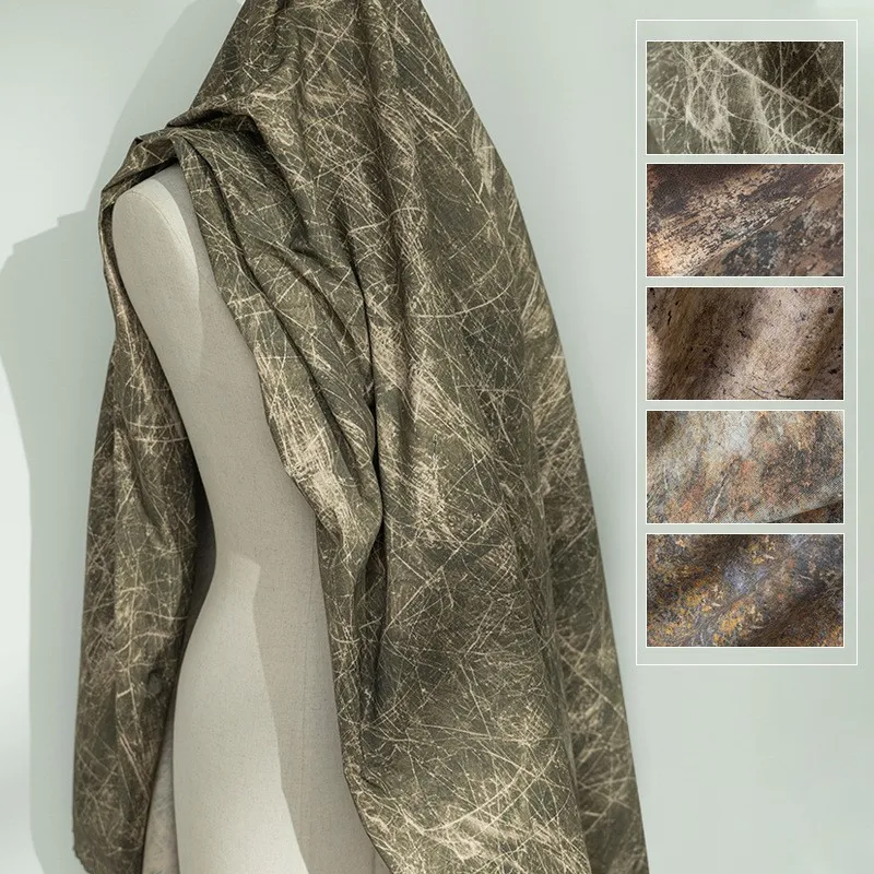 

Брюки из чистого хлопка с произвольным принтом, утолщенные и жесткие, для модных дизайнеров.