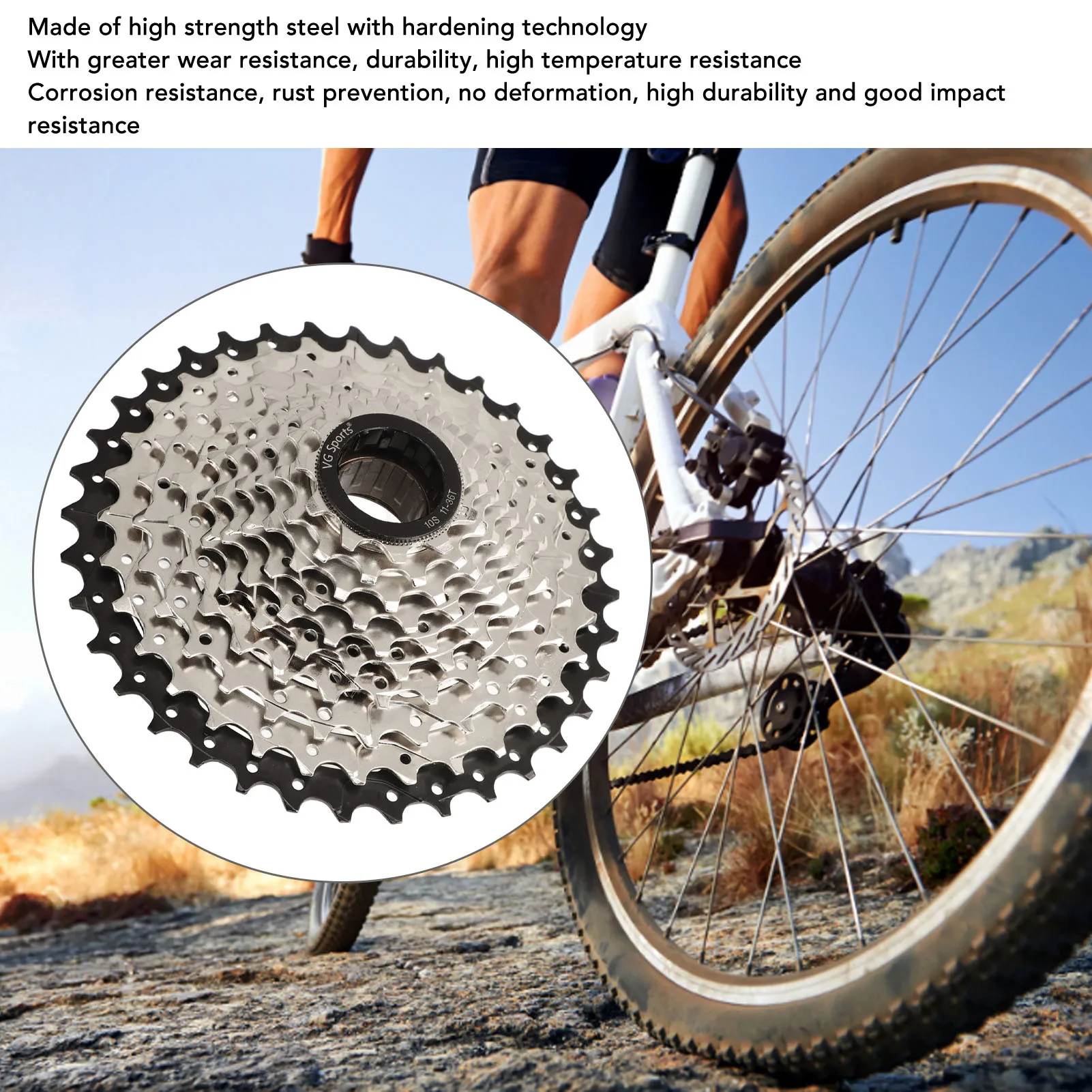 عجلة حرة للدراجة 10 سرعات 11-36T عالية القوة من الفولاذ المتين لسرعة الدراجة مجوفة سهلة الاستخدام لاستبدال ركوب الدراجات