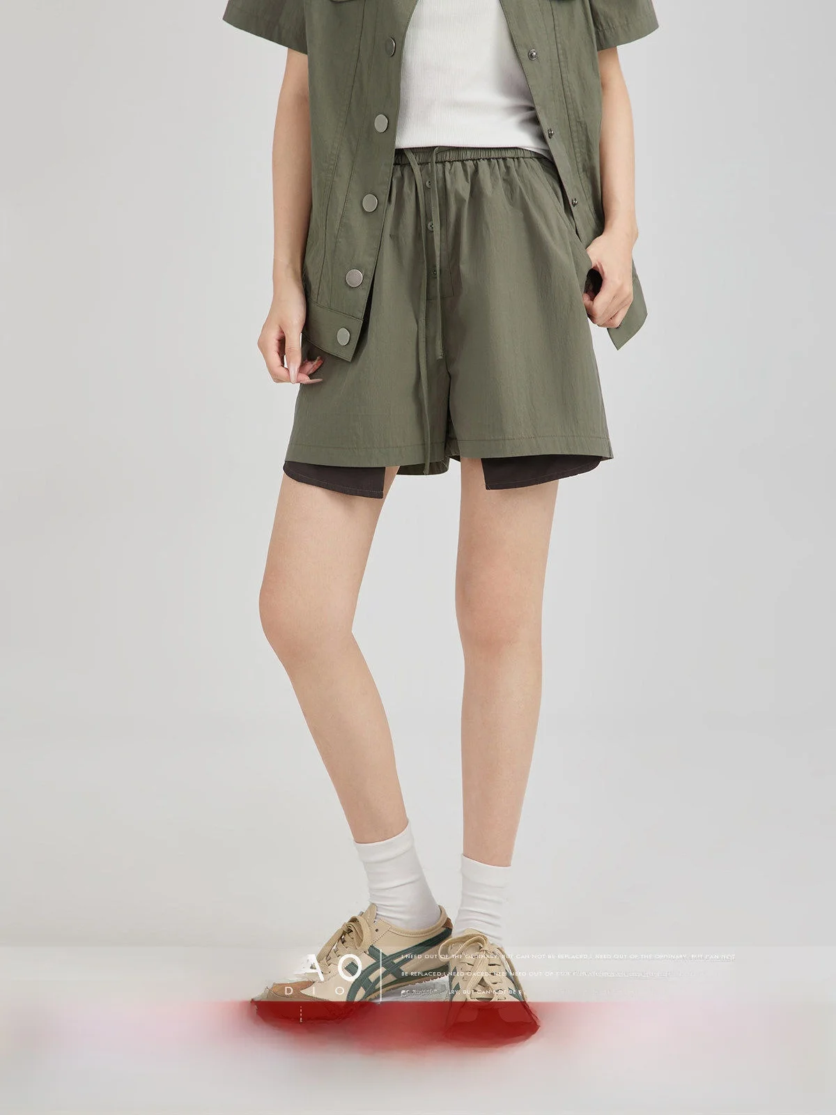 

Женские повседневные брюки MoZao с эластичным поясом и завязками, свободные, широкие, летние, новые, в корейском стиле, прямые брюки