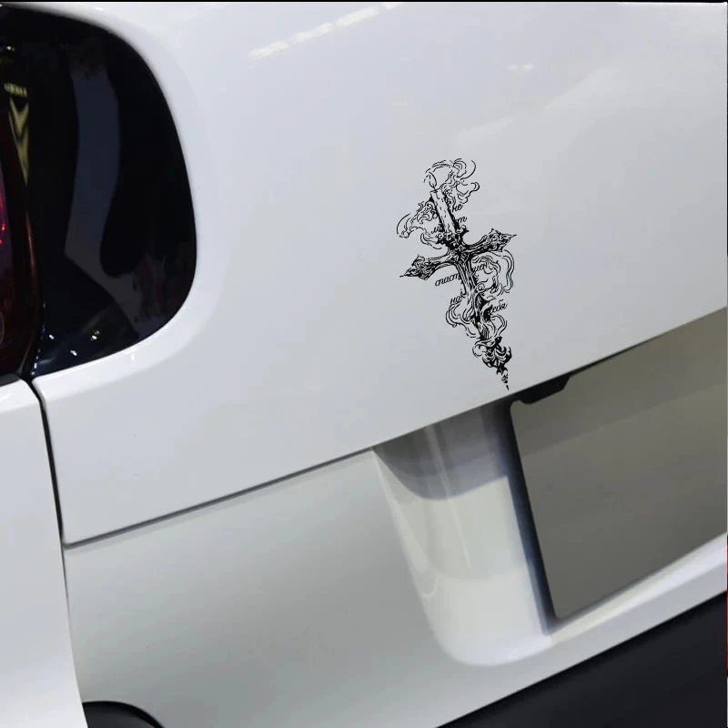 Cross Thorn Totem Sticker Reflective Vinyl Decal Waterproof Car Motorcycle Scratch Proof Decoration Sticker Accessories