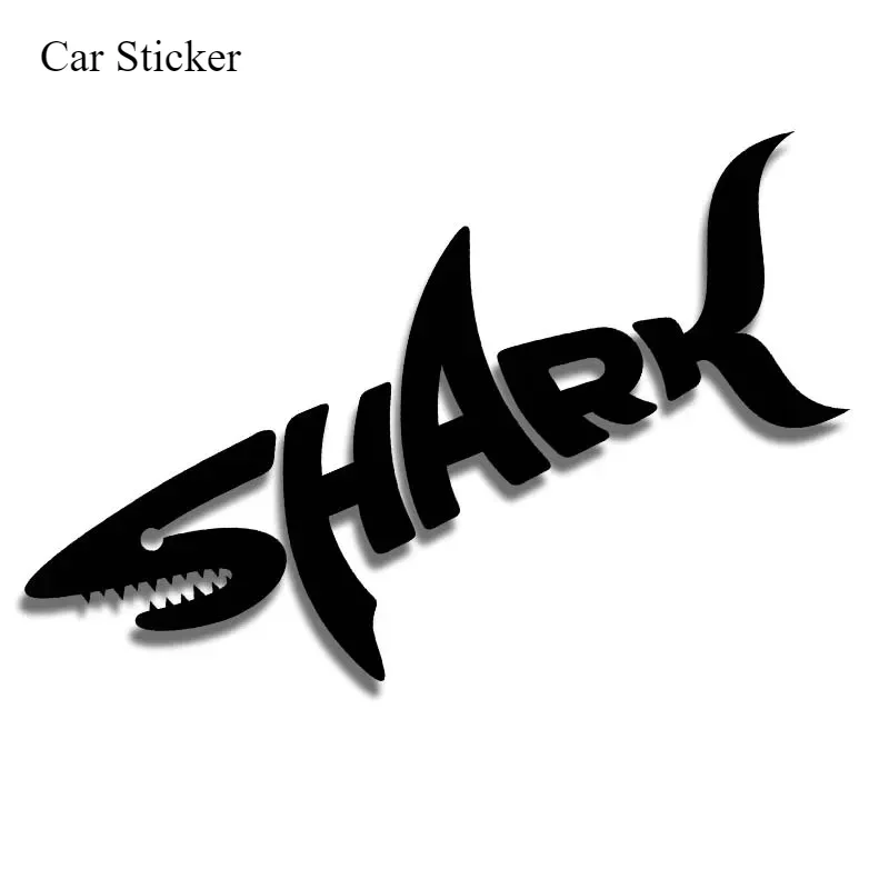 Car Sticker SHARK Written Words Fashion Die-cut Vinyl Decal Car Sticker Waterproof Auto Decors