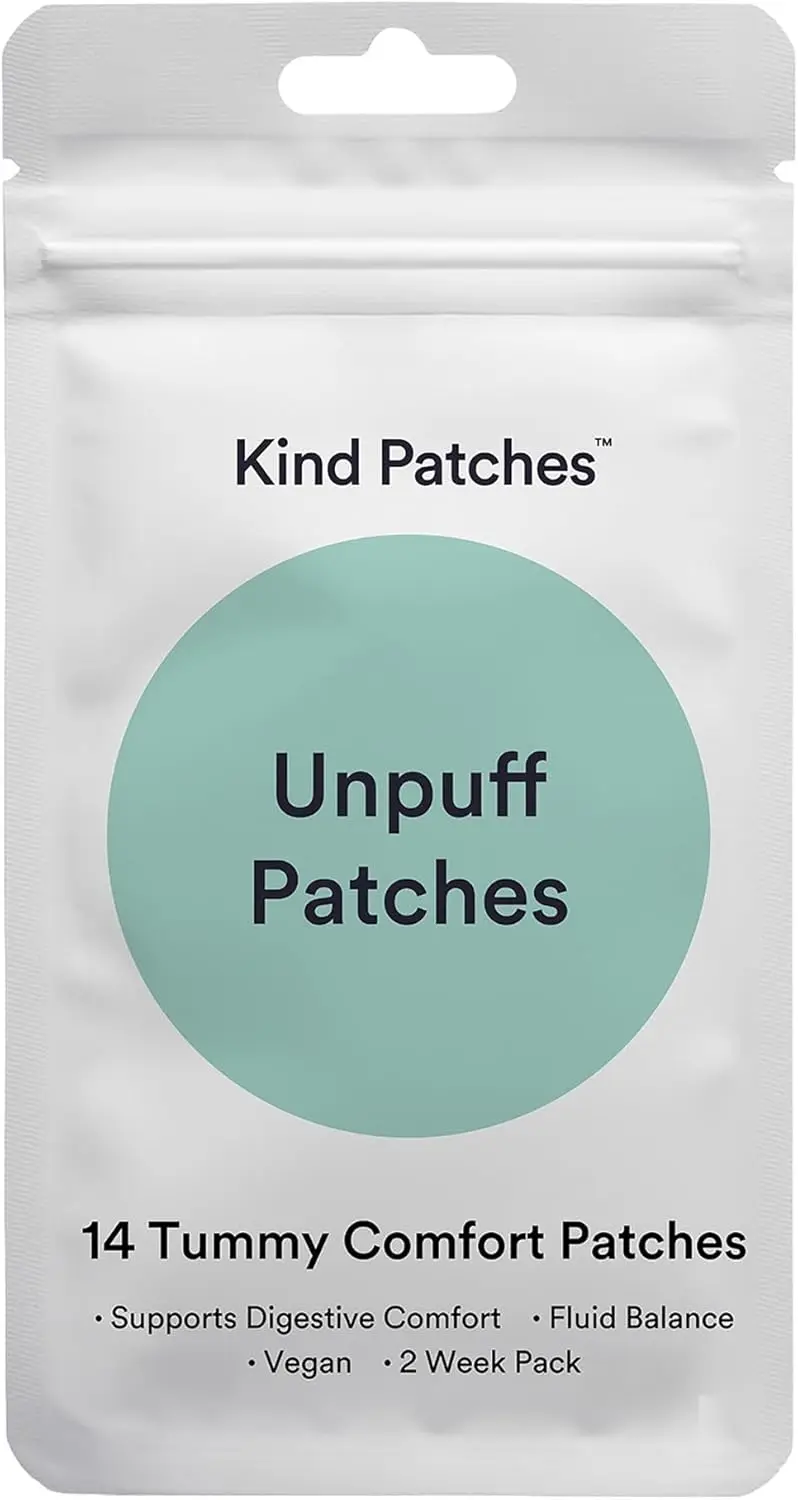 

Пластыри Kind Patches Unpuff с экстрактами корня одуванчика, фенхеля, артишока, имбиря и куркумы - веганские - 14 штук