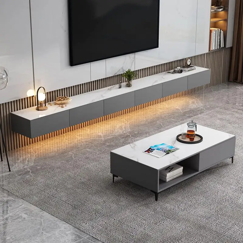 

Rock Board Wall Mounted Suspended TV Cabinet,modern Minimalist Living Room, Small Apartment, Light Luxury TV Cabinet