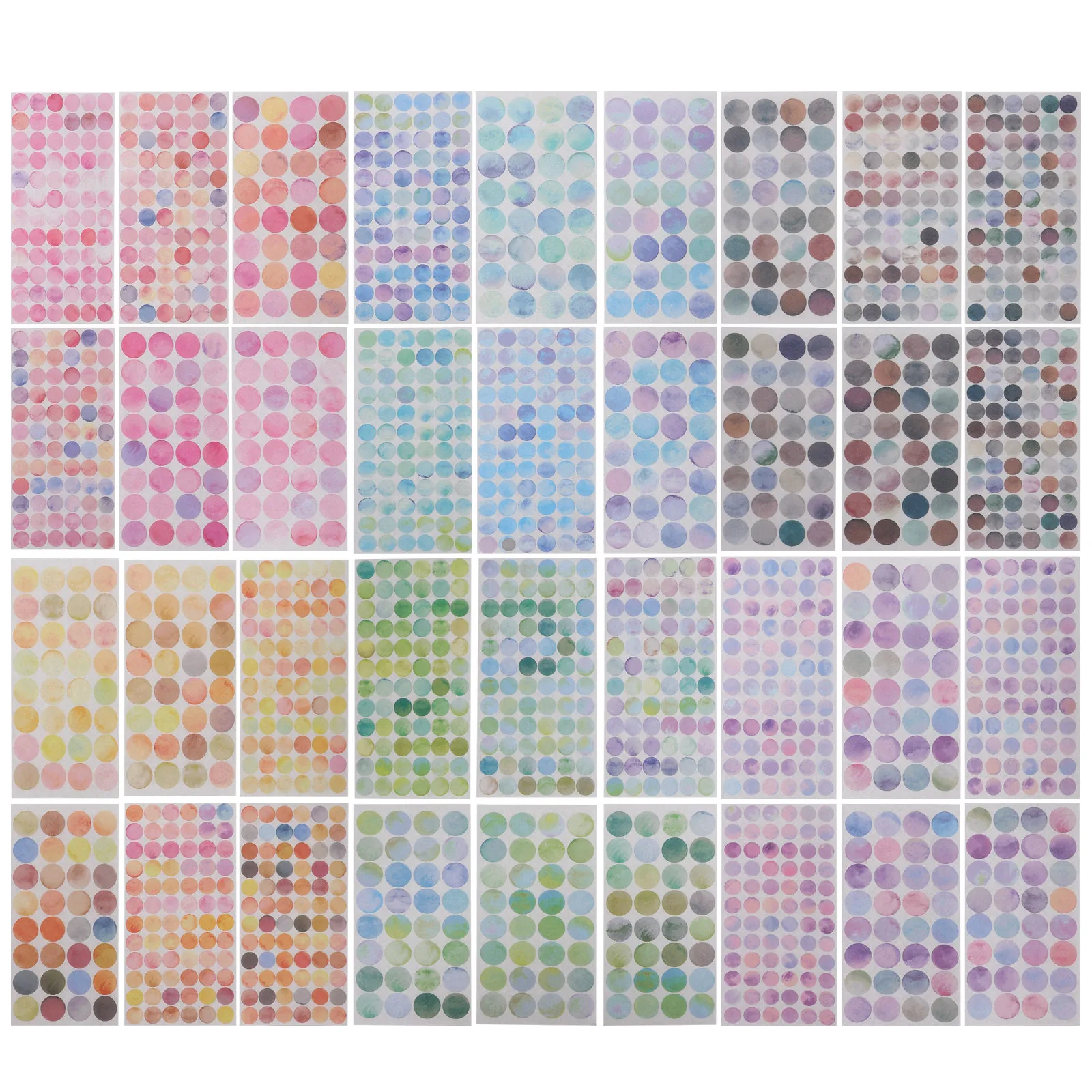

36 Sheets Self-Adhesive Colorful Round Dot Stickers for Organization Labeling Coding School Home Office Storage Jars Files