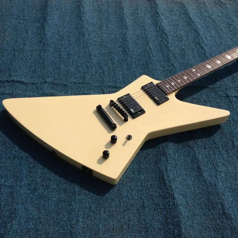 Custom MX 220 Hetfield Cream EX Electric Guitar EET FUK Inlay China Active EMG Pickups 9V Battery Box Black Hardware