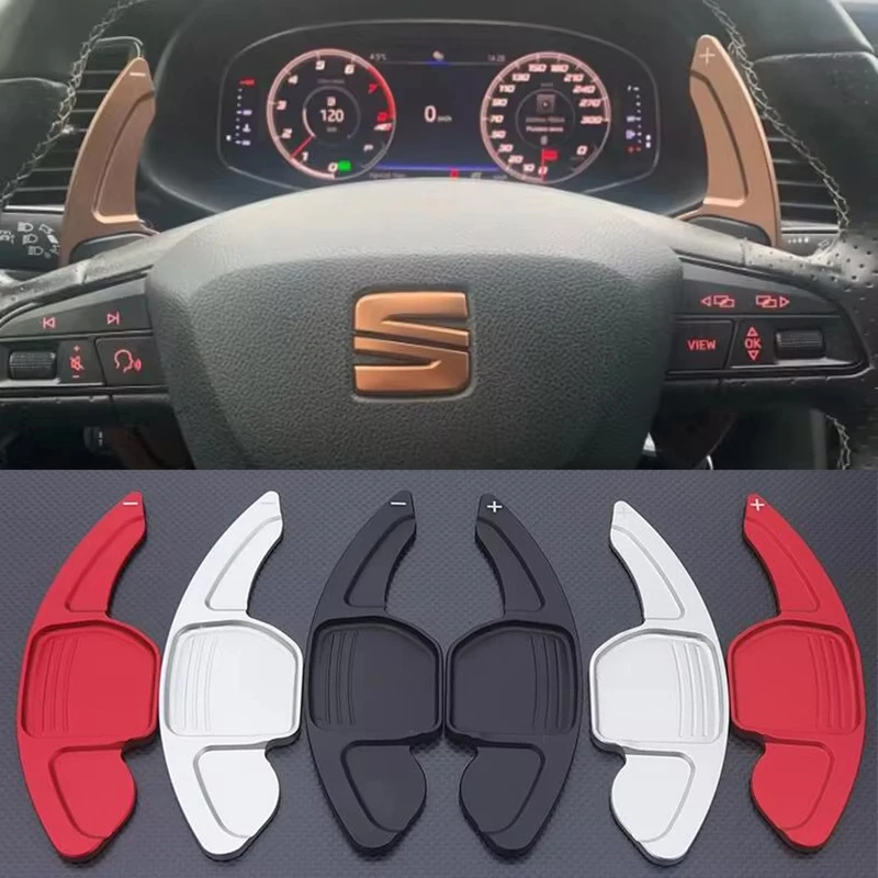 Shift Paddle สําหรับที่นั่ง Leon ST 5F FR Cupra Ateca Ibiza 6P Arona Tarraco Alhambra รถพวงมาลัย Extension Shifter DSG สติกเกอร์