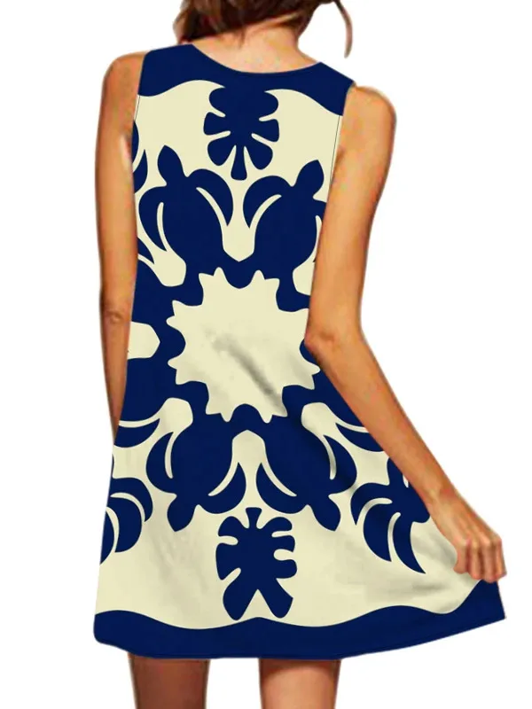 2025 Vêtements pour femmes transfrontaliers européens et américains Nouvelle robe col en V sans manches Sexy imprimé grand ourlet robe mi-longue RSY6