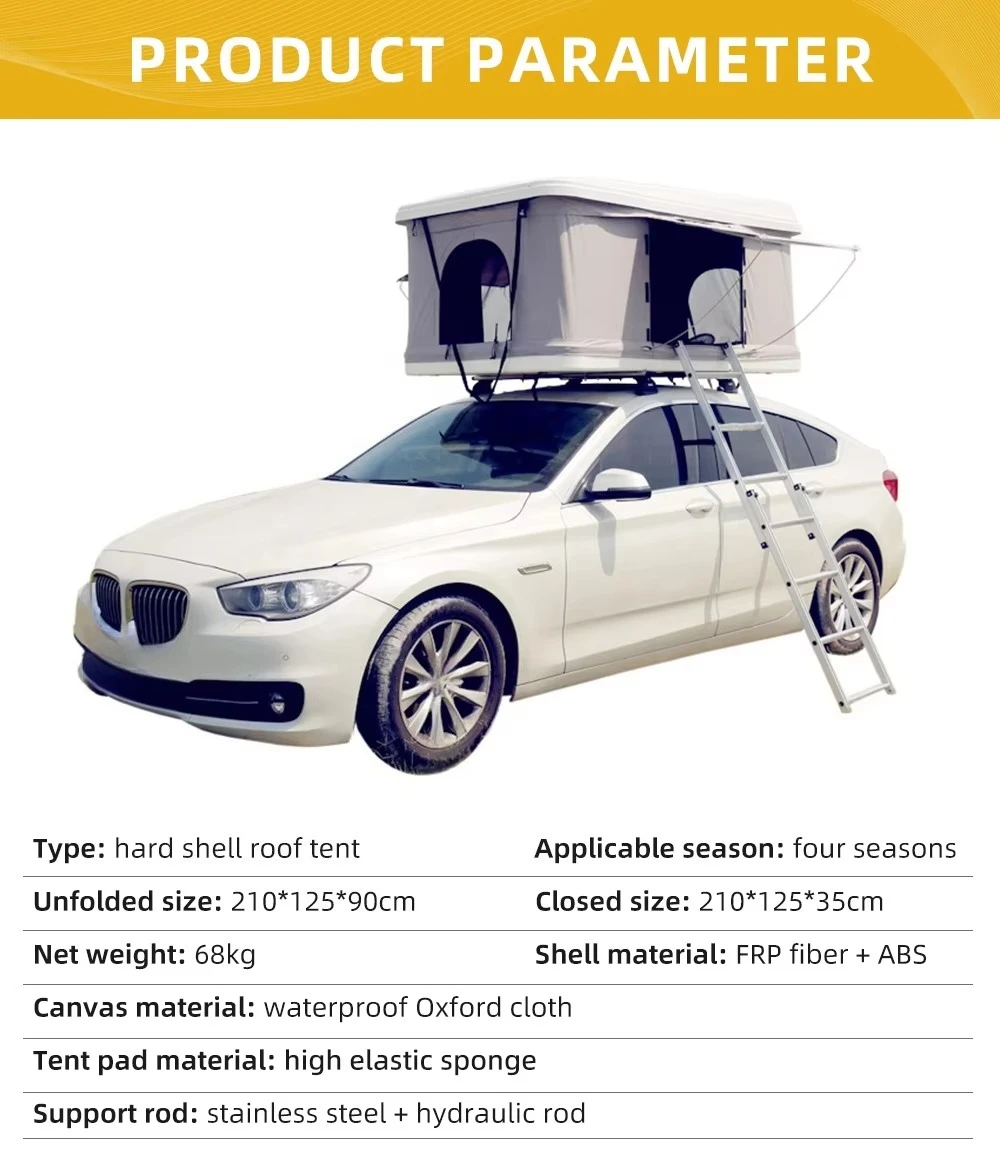Sturdy Hydraulic Frame Car Rooftop Tent with WaterproofCloth and High Density Foam Mattress Included