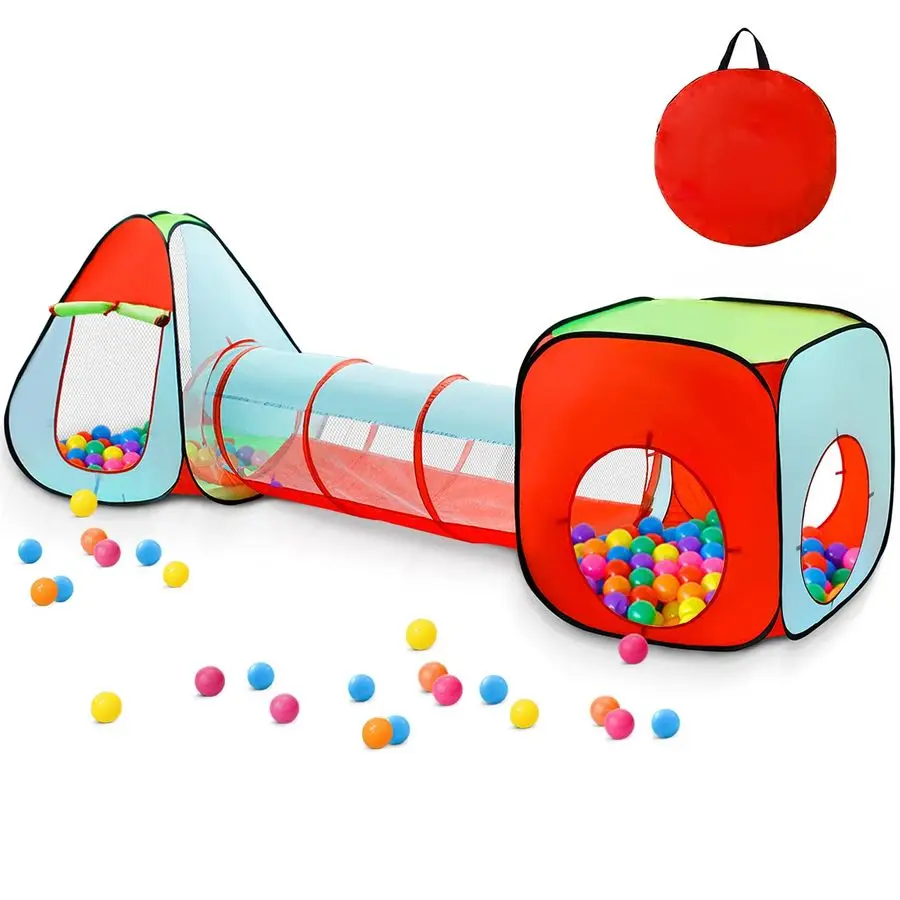 

Детская игровая палатка для малышей с шариком PitCrawl TunnelCastle Tent, всплывающий детский игровой домик для мальчиков и девочек, подарок, складной
