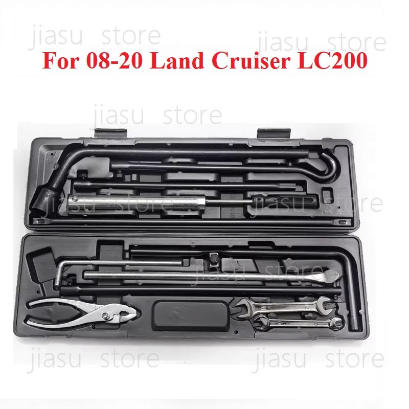 For 08-20 T oyota  Land Cruiser LC200 , with Car Tool Kit Wrench Spare Tire Rocker  Emergency Toolbox