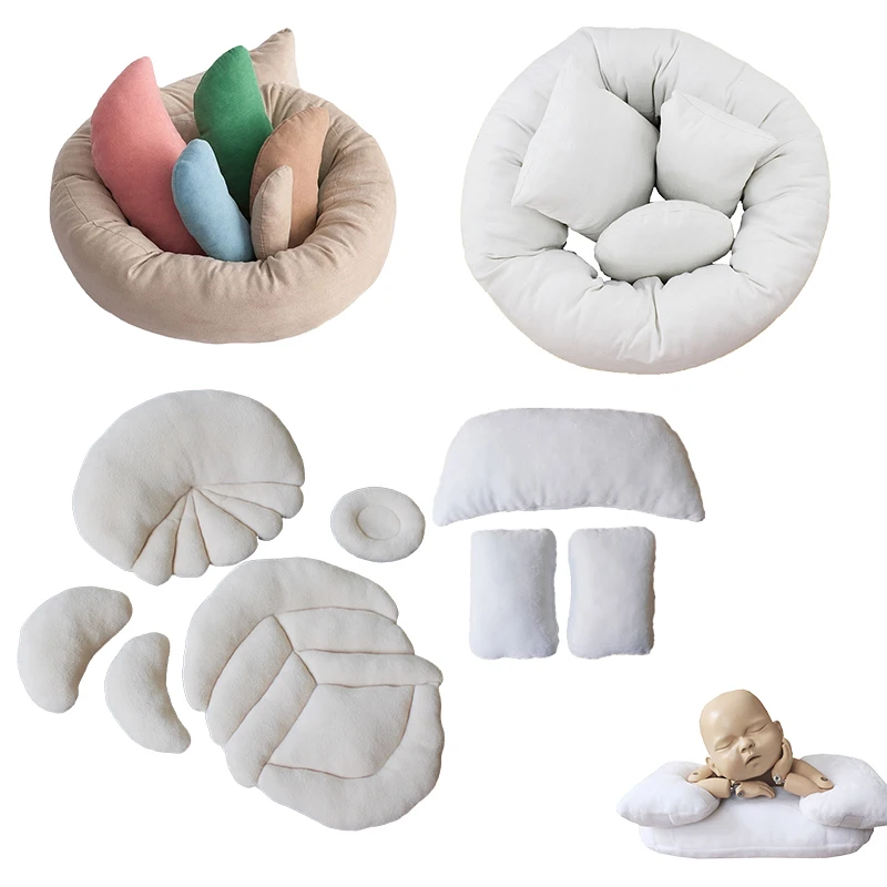 Newborn Photography Props Soft Comfortable Baby Auxiliary Posture Pillows Cushion  Sets Studio Baby Photo Shooting Accessories