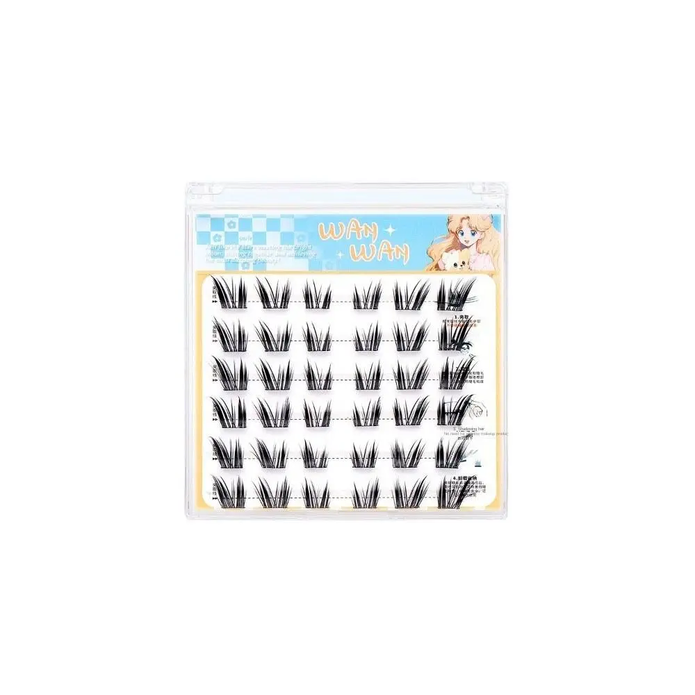 Słodkie, samoprzylepne kępki rzęs do samodzielnego makijażu, bez kleju, sztuczne rzęsy, długotrwałe, wielokrotnego użytku, samoprzylepne sztuczne rzęsy, narzędzie do makijażu.