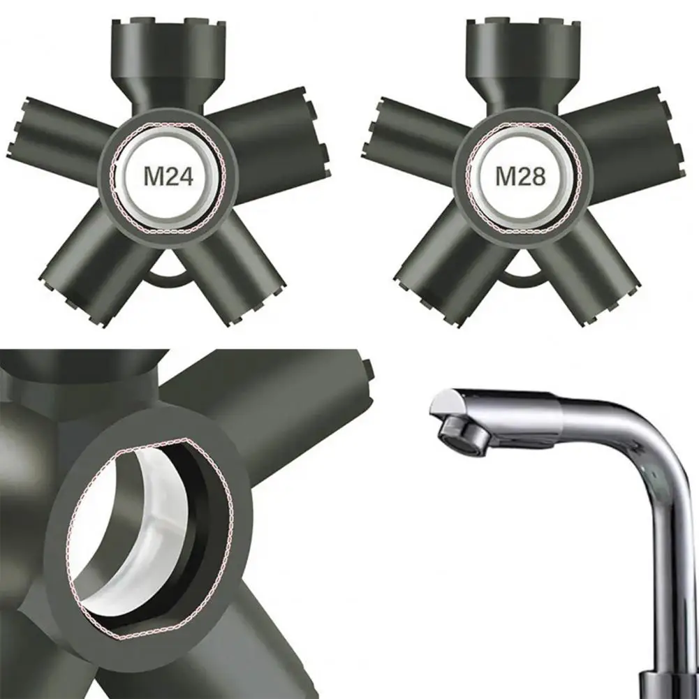 10-in-1 Faucet Aerator Removal Tool Faucet Wrench Aerato Key for Threaded Scratch-Free TF M16.5 M21.5 M24 M28 Aerators