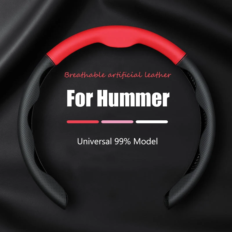 

Premium Suede Leather Car Steering Wheel Cover For Hummer H2 H3 Universal 38cm Non-slip Booster Protective Covers Accessories