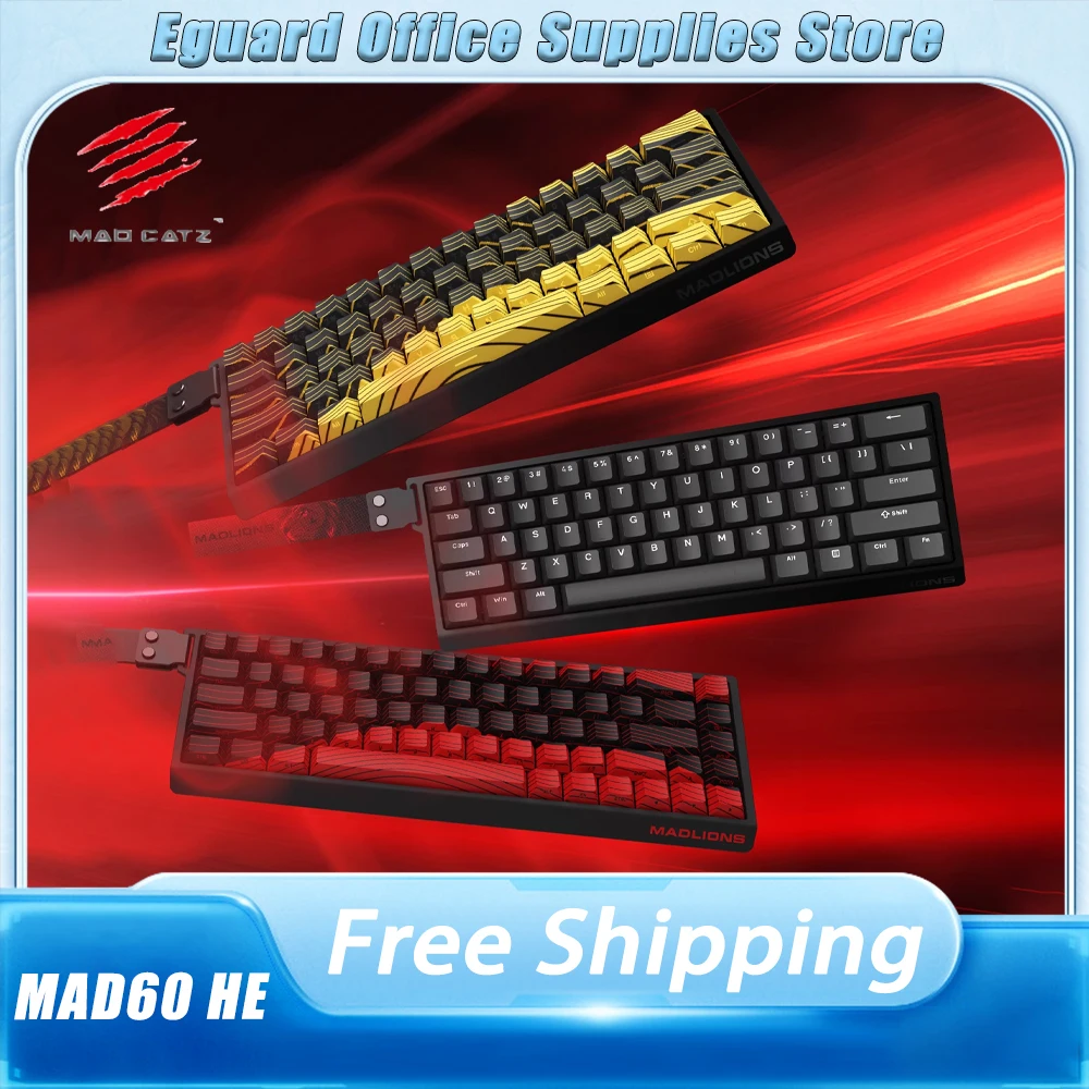 MADLIONS MAD 60/68HE/R Magnetic Switch Keyboard Rapid Trigger Wired Gaming Keyboard Hotswap Custom Keyboard PC Gamer Accessories