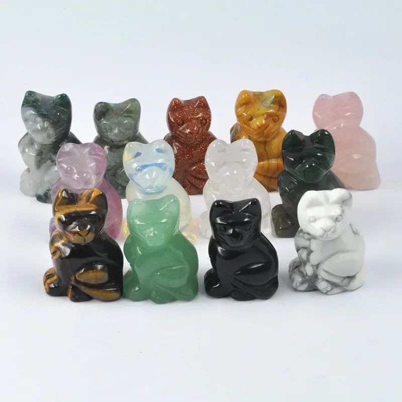 1PC Exquisite Crystal Cat Lucky Home Furnishing Decoration Magnetic Balance Healing Decoration Fashion Anniversary Bastet Gifts