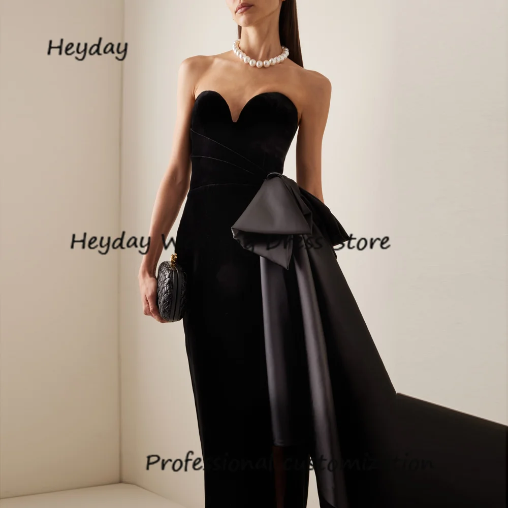 Heyday VELOUR  A-LINE Strapless  Sexy black dresses Beading Classics Formal Occasion Evening Party Pretty Dresses Heyday 2024