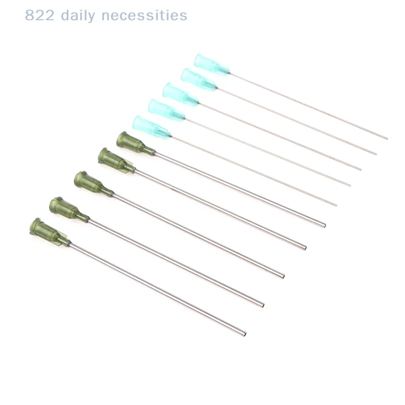 convenient5pcs Tip Extra Long Total Length 100mm Blunt Tip Flat Head Paste Syringe Adhesive Glue Liquid Dispensing Needle
