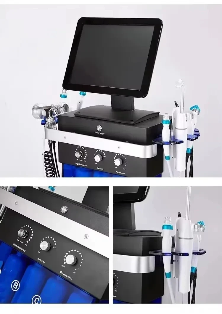 Máquina profissional de cuidados com a pele facial Hydra Dermoabrasão Remove Cravo Limpeza Facial Rejuvenescimento