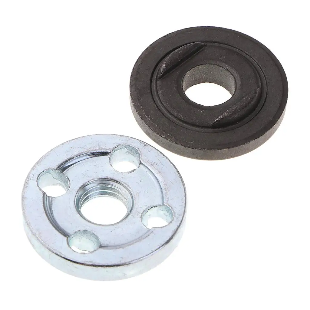 1 Pair Steel metal Lock Nuts Replacement Electrical Angle Grinder Fitting Part Inner Outer Flange