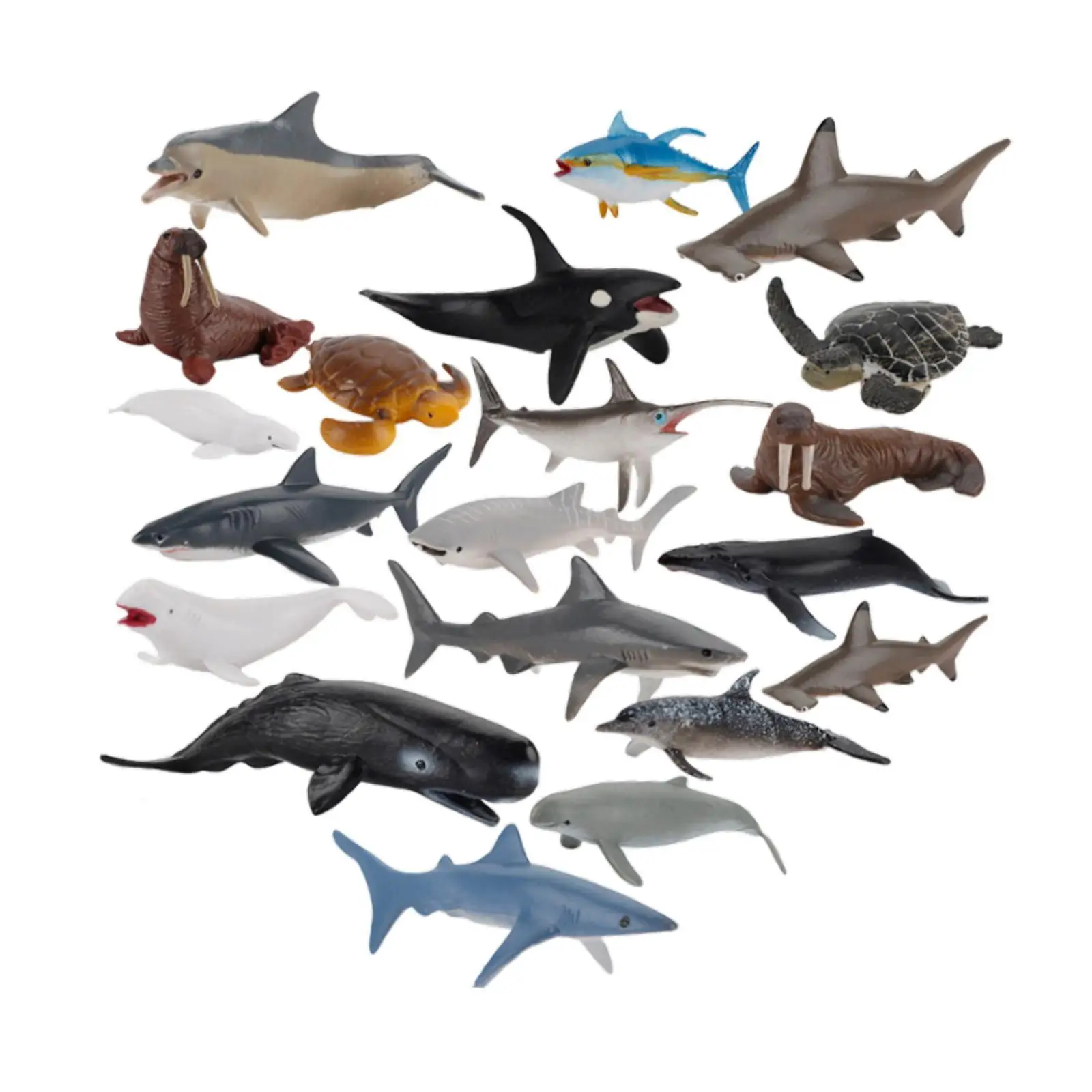 

20Pcs Marine Animal Model Sea Creatures Toys for Table Party Supplies Gift