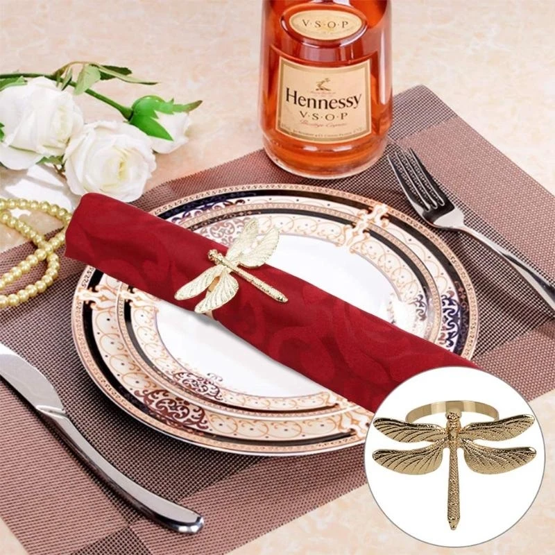 0XLD 12 Pieces Shaped Napkin Buttons Restaurant Towel Rings for Banquets