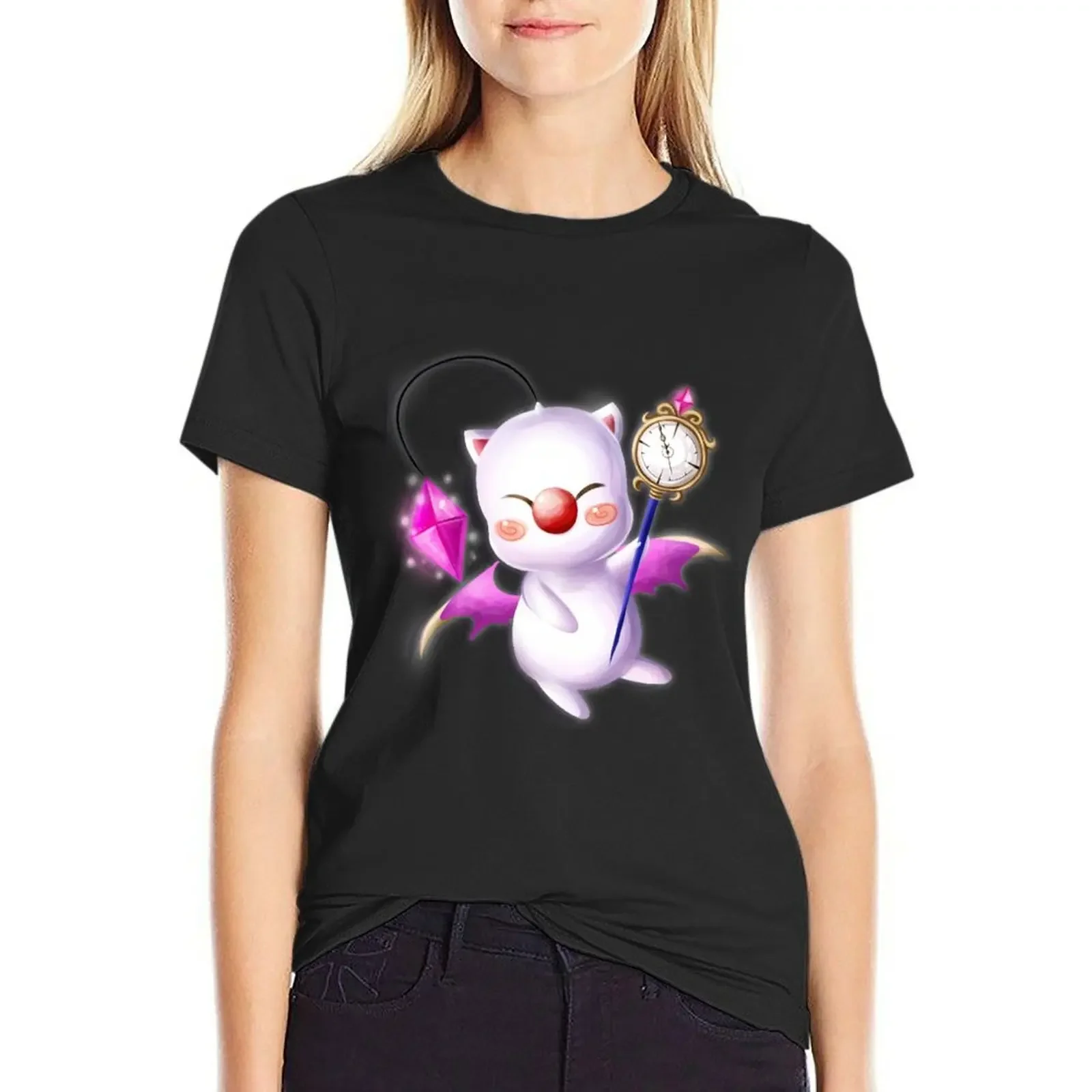 

Time Traveling Moogle T-Shirt animal print tops t-shirt dress for Women long