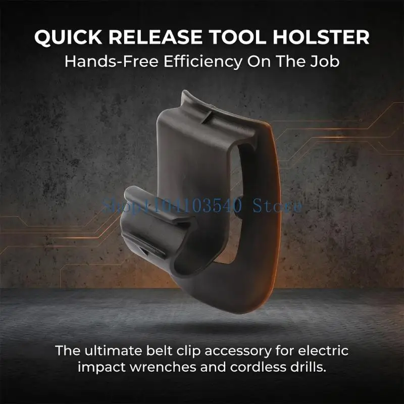 02DC Waist Belt Clip Hook for Impact Wrench, Reinforced Plastic Belt Carry Rack with Quick Access Open Cradle Design