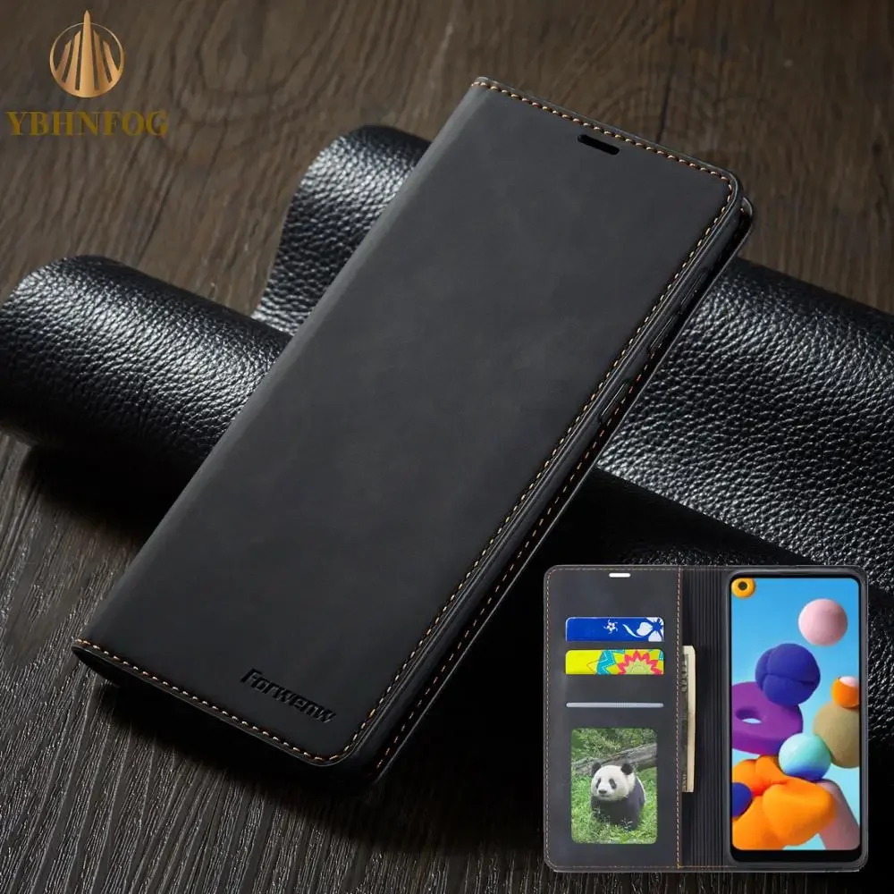 Leather Wallet Case For Samsung Galaxy S7 S8 S9 Plus S10 S20 S21 FE S22 S23 S24 Ultra Holder Magnetic Flip Stand Bag Phone Cover