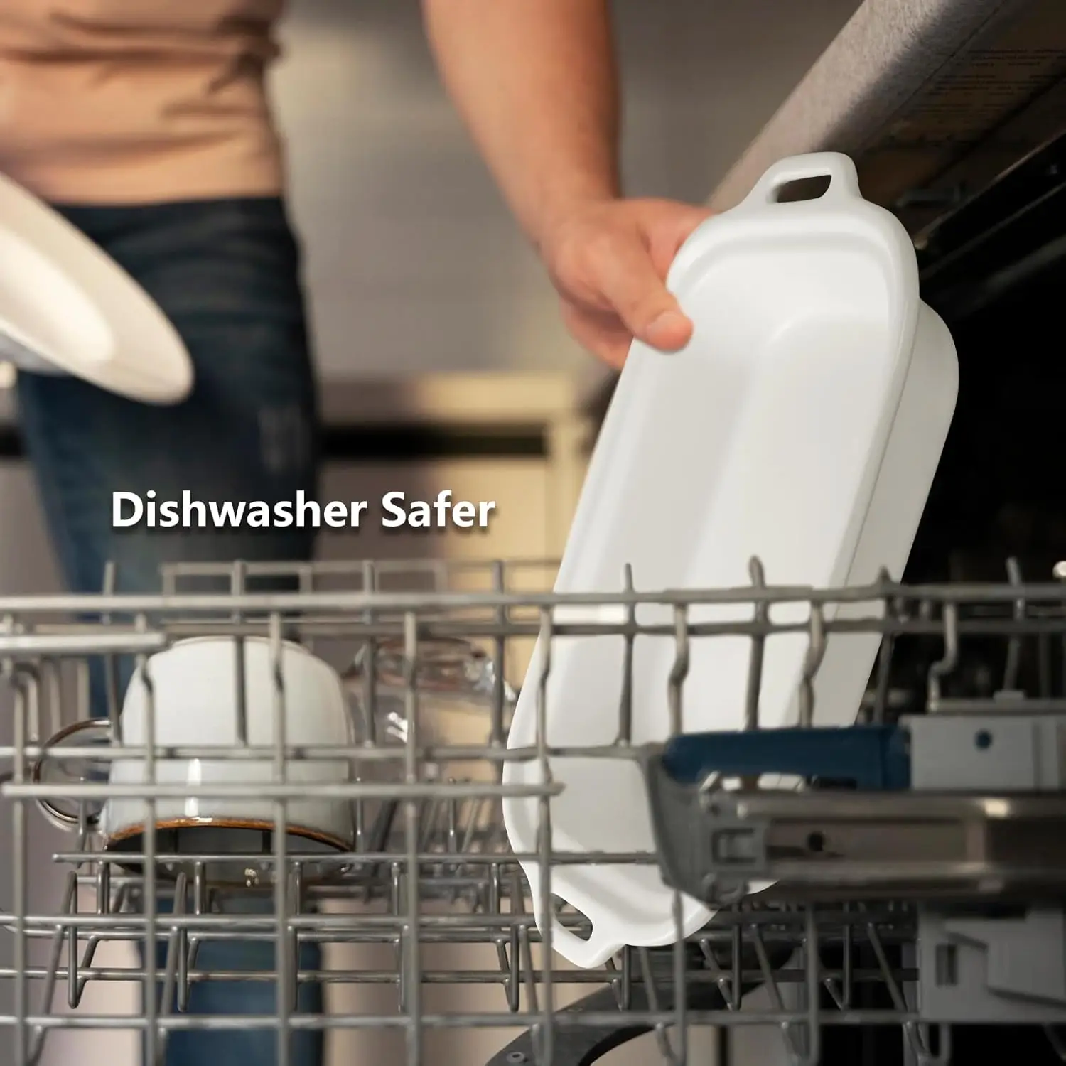 كسرول بطيء قابل للبرمجة سعة 4 لتر مع طبق خبز سيراميك - جهاز مطبخ مثالي صغير لتناول العشاء العائلي، فرن S