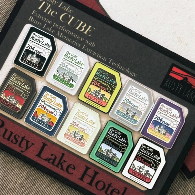 

Игра Rusty Lake, десятая юбилей, значок для косплея, сплав, брошь для SD-карты, булавки для лацканов, 10 шт./компл., орнамент, сумка, аксессуары, реквизит, подарок