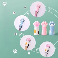 6pcs Cute Cat Paw Knitting Needle Stoppers Needles Point Silicone Protector Anti-shedding Cap DIY Weave Tool Sewing Accessories 2
