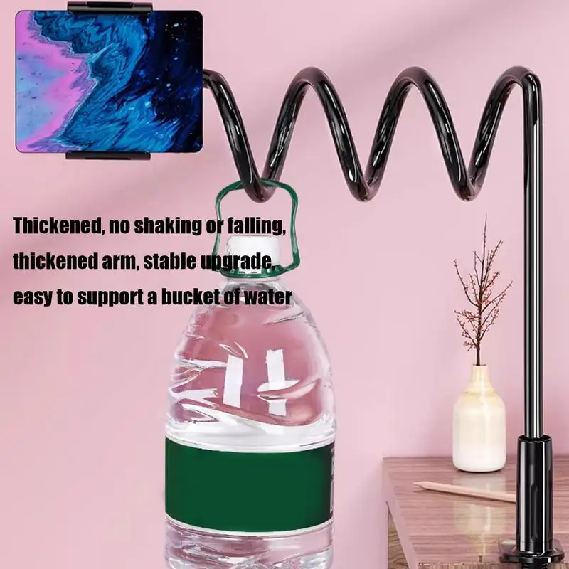 

Держатель для телефона для кровати. Держатель для телефона на гибкой шее. Верхний регулируемый зажим с вращением на 360 градусов и нескользящим быстросъемным дизайном.