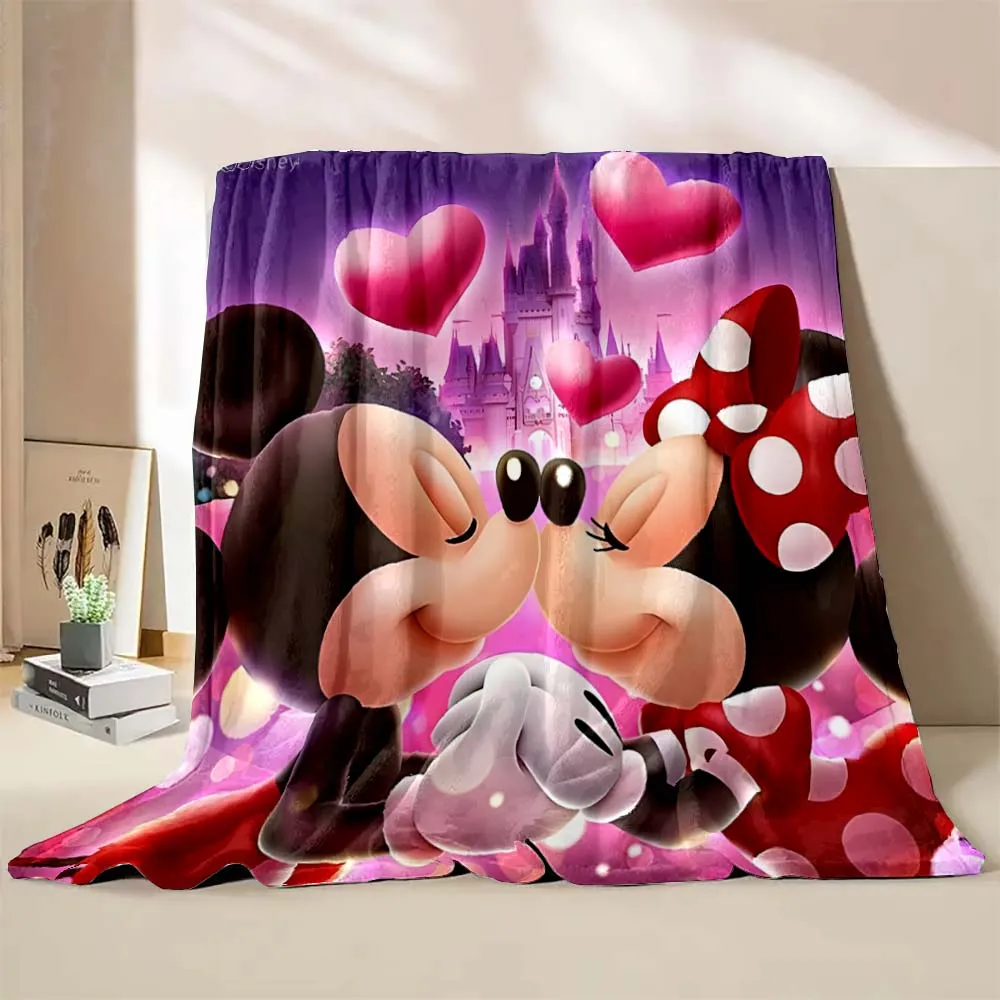 17 Style Mickey Minnie Mouse Flannel Blanket Lovers Throw Office Thick  Blanket Warm Home Sofa Decor Unisex Kids Boy Girl Gift