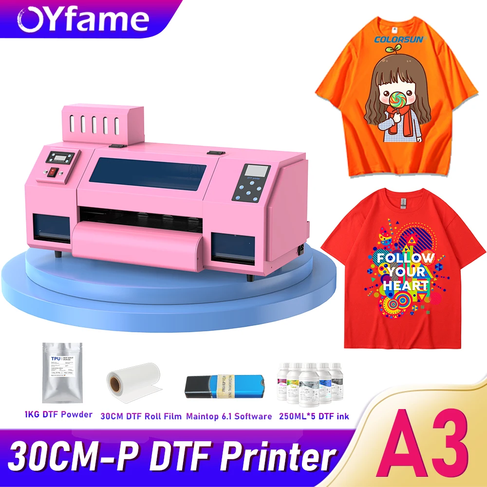 

OYfame A3 DTF Printer For Epson XP600 impresora dtf A3 DTF Transfer Film Printer a3 t shirt printing machine for textile clothes