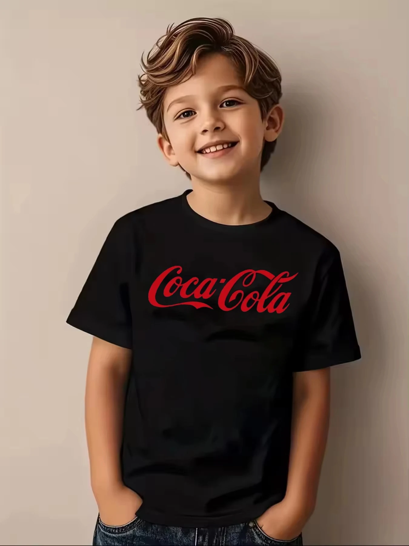 2026 Summer New Trendy Brand INS Pepsi Cola Joint T-shirt Sprite Coca-Cola Men's and Women's Loose Cotton Couple's Short Sleeves
