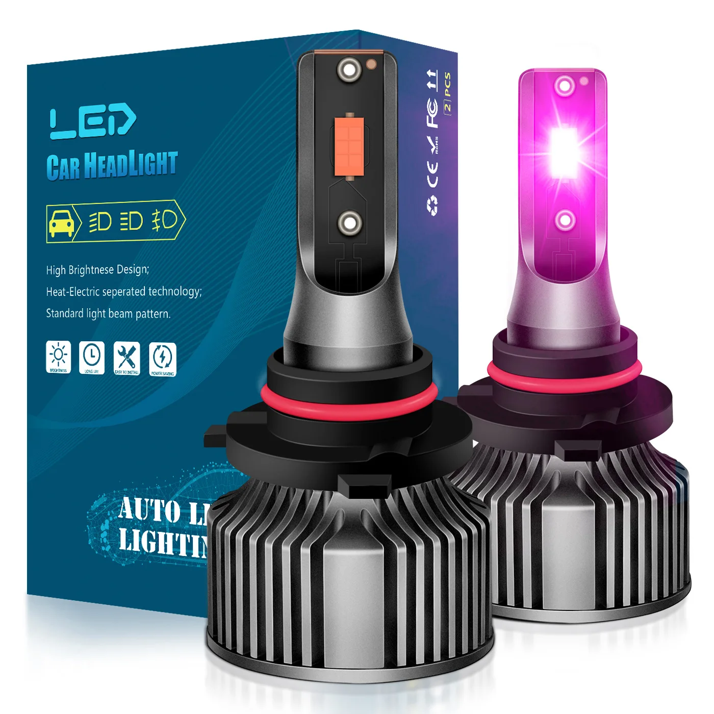 

Purple Car LED Fog Lights H11 Pink Purple H8 9006 880 PSX26W H3 H7 LED H4 LED Front Headlight Auto Accessories