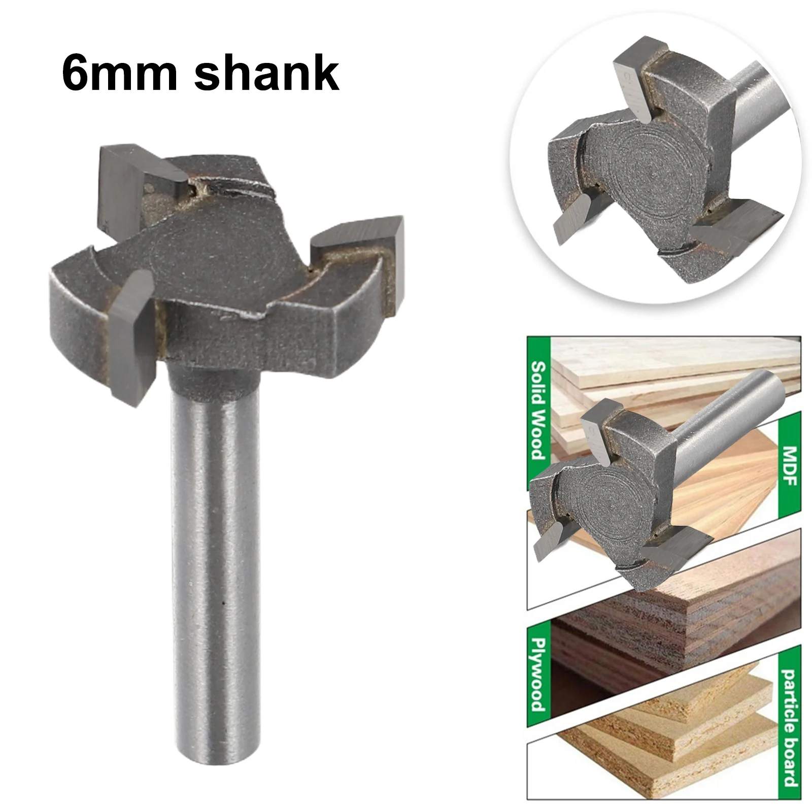 

Milling Cutter Router Bit Woods CNC Spoilboard Carbide Grey MDF Plywood Compact Panel Power Tools Particle Board